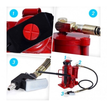 ST3054 - Vérin hydraulique en forme de bouteille manuelle à air comprimé - Jusqu'à 12 T