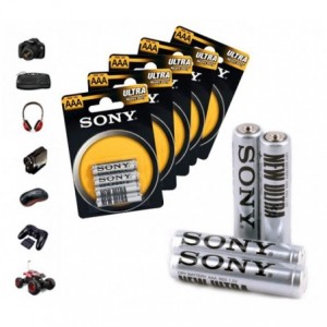 PACK DE 32, 52, 76 OU 100 PILES SONY NEW ULTRA - FORMAT AA - R6 1.5V - ZINC CHARBON 