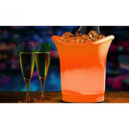 SEAU A GLACE LUMINEUX POUR LE CHAMPAGNE AVEC CHANGEMENT DE COULEUR AUTOMATIQUE – LED 6 COULEURS 