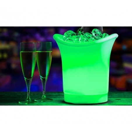 SEAU A GLACE LUMINEUX POUR LE CHAMPAGNE AVEC CHANGEMENT DE COULEUR AUTOMATIQUE – LED 6 COULEURS 