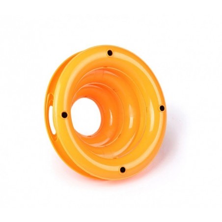 560021 - JEU INTERACTIF POUR CHATS - TOUR CIRCULAIRE A ANNEAUX AVEC BOULES TOURNANTES