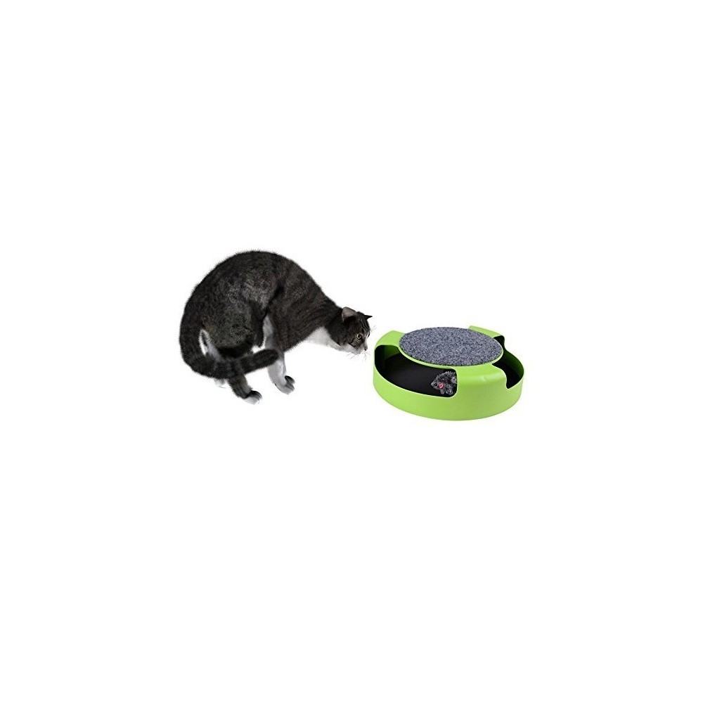 Jouet chat avec la souris piégée à l'intérieur (25 cm)