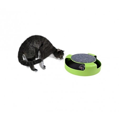 Jouet chat avec la souris piégée à l'intérieur (25 cm)