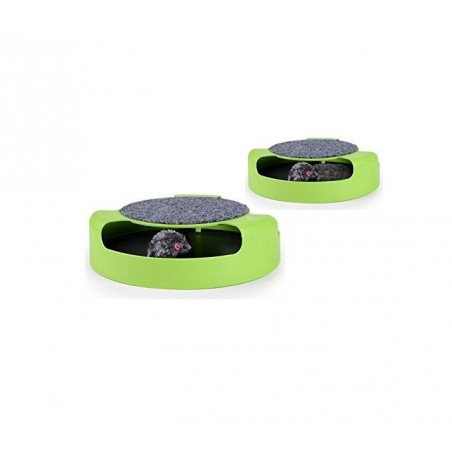 Jouet chat avec la souris piégée à l'intérieur (25 cm)