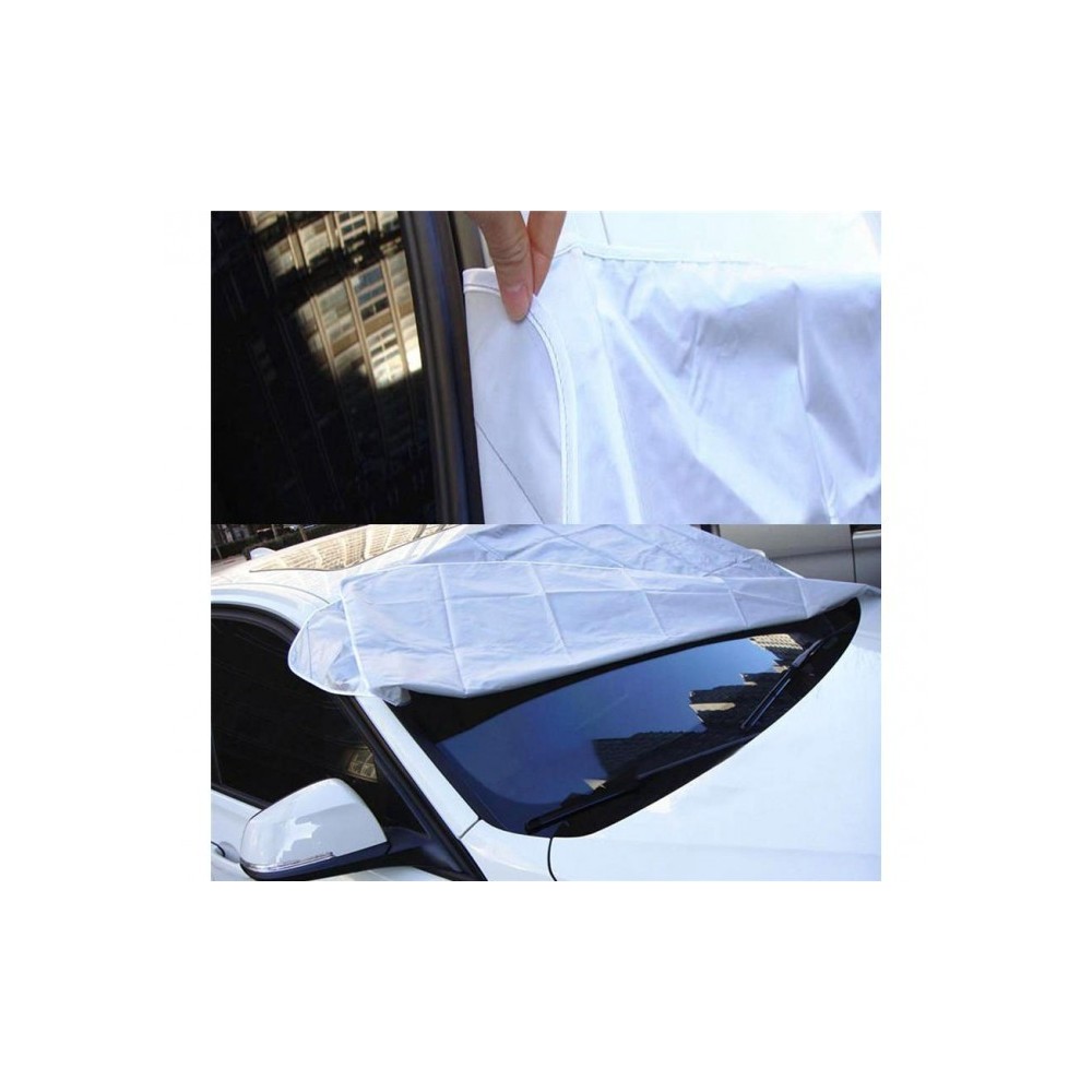 2269 COUVERTURE DE PARE-BRISE GRISE AVEC SANGLES DE FIXATION DE FIXATION ANTI NEIGE OU SOLEIL