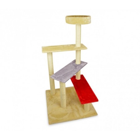 HK1038 GYMNASE POUR CHATS A ÉCHELLE AVEC GRIFFOIR ET COLONNES EN SISAL 144 CM