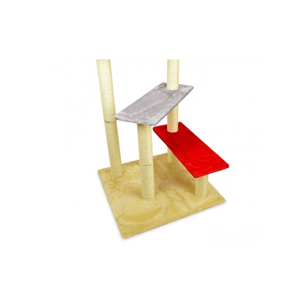 HK1038 GYMNASE POUR CHATS A ÉCHELLE AVEC GRIFFOIR ET COLONNES EN SISAL 144 CM