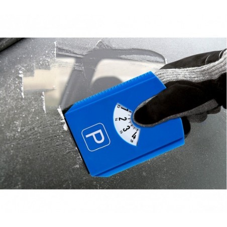 DISQUE DE STATIONNEMENT EN PLASTIQUE MULTIUSAGE AVEC GRATTOIR A GLACE / GIVRE