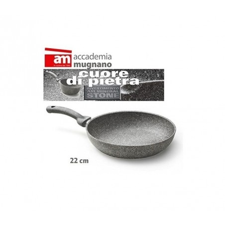 Sauteuse- Poéle diam 22 cm en Pierre - Antiadhesive - ACCADEMIA MUGNANO LINEA CUORE DÌ PIETRA