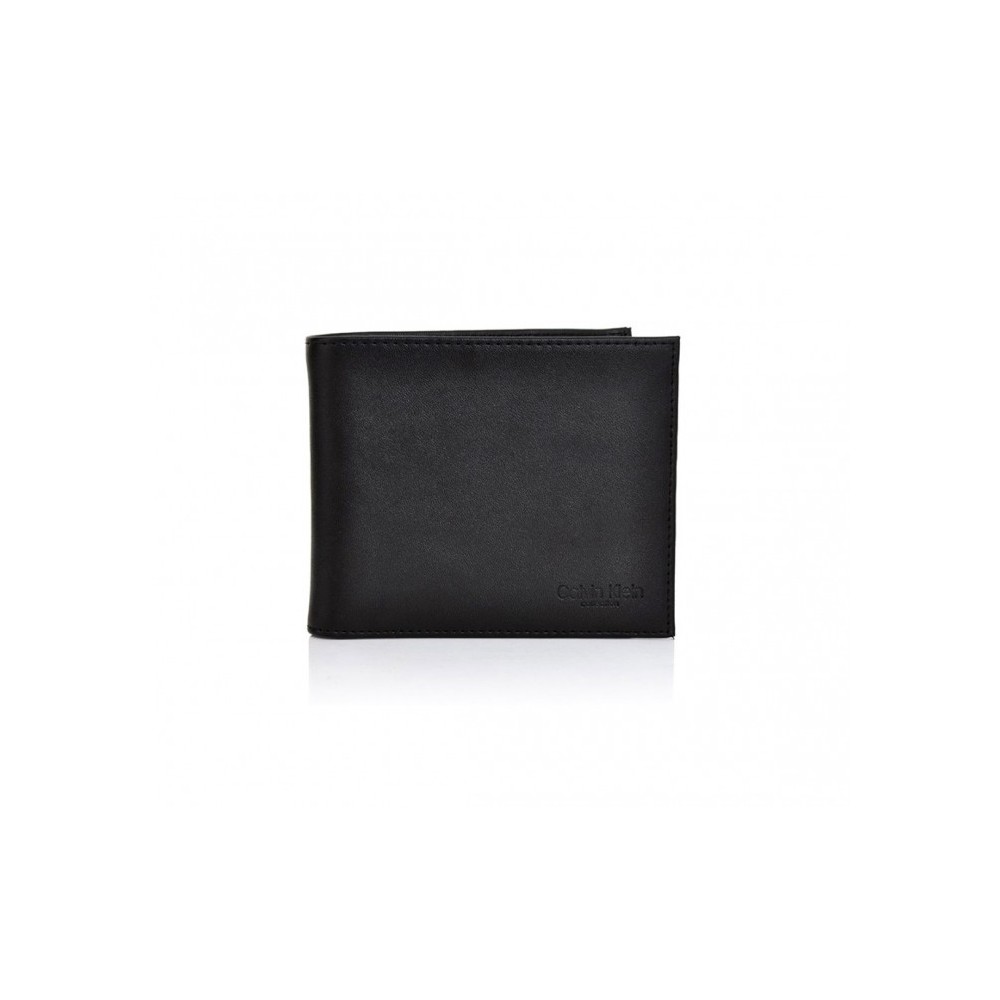 S04 Portefeuille noir CALVIN KLEIN pour homme en vrai cuir