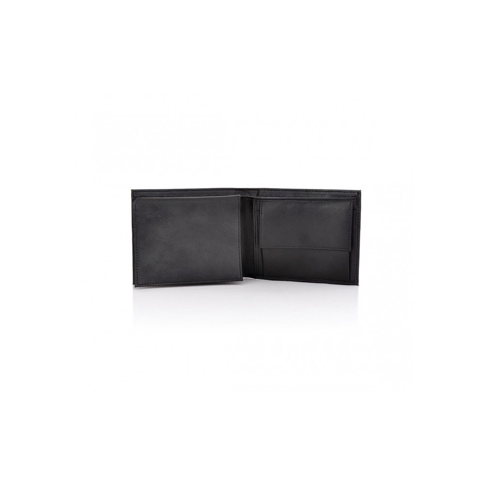 S04 Portefeuille noir CALVIN KLEIN pour homme en vrai cuir