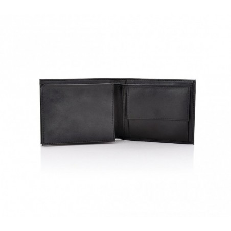 S04 Portefeuille noir CALVIN KLEIN pour homme en vrai cuir