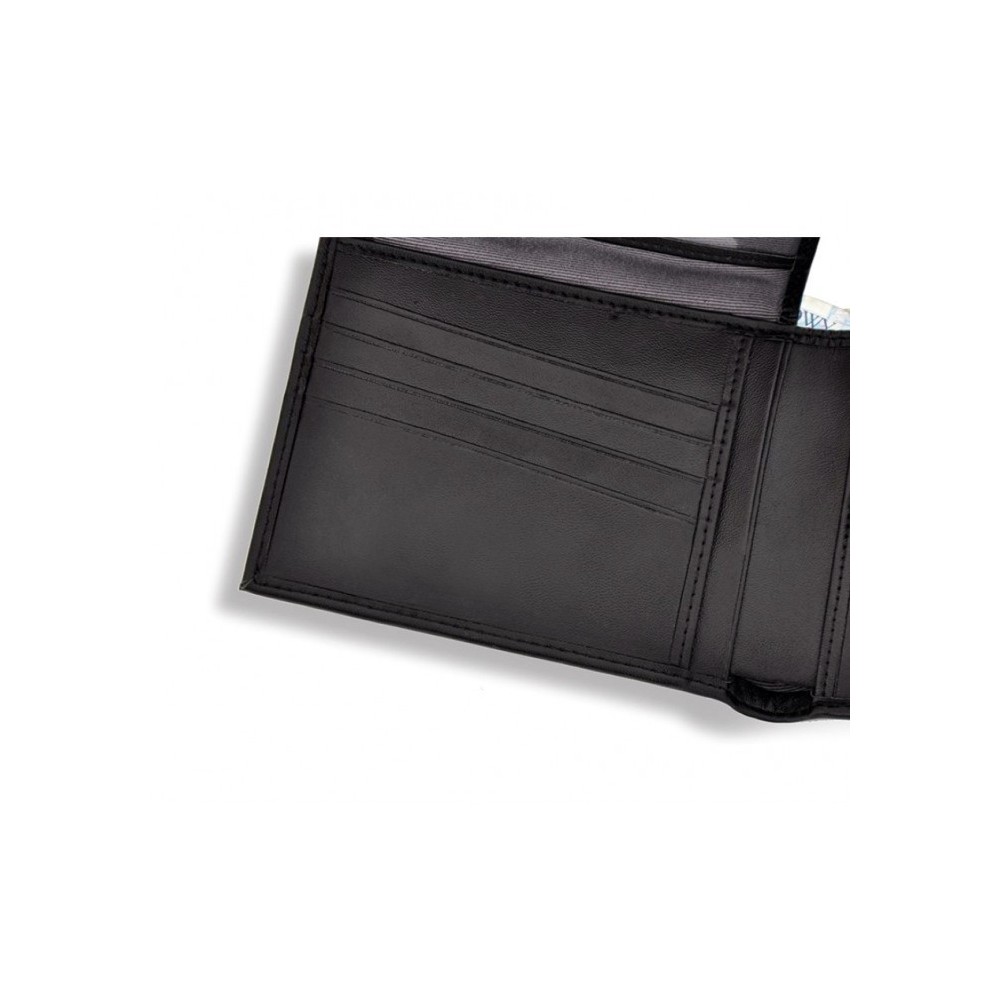 S04 Portefeuille noir CALVIN KLEIN pour homme en vrai cuir