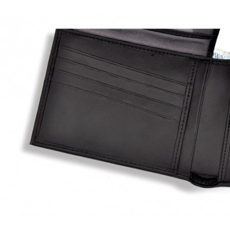 S04 Portefeuille noir CALVIN KLEIN pour homme en vrai cuir