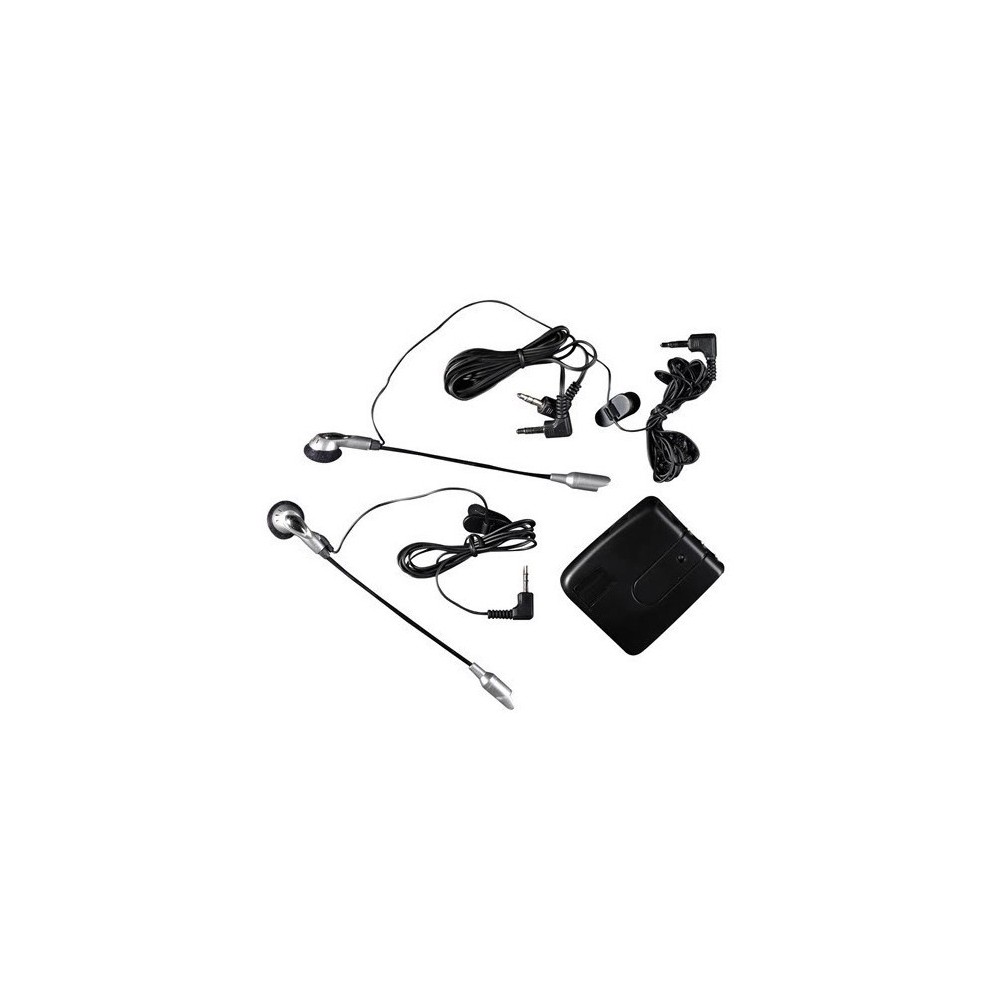 Kit ecouteur moto pour deux casques connexion audio - mp3 - radio 