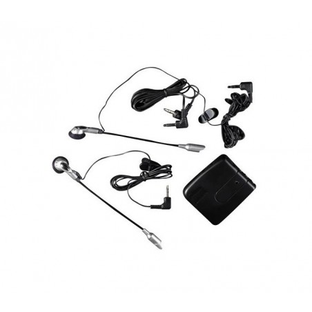 Kit ecouteur moto pour deux casques connexion audio - mp3 - radio 