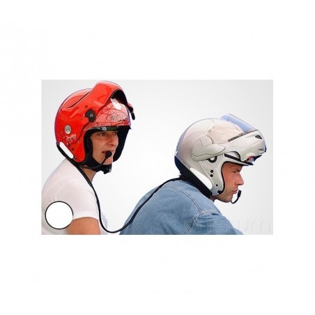 Kit ecouteur moto pour deux casques connexion audio - mp3 - radio 