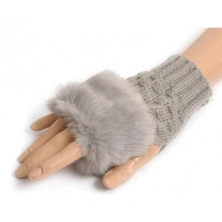 Gants sans doigt avec fourrure pour femmes Gants sans doigt avec fourrure pour femmes